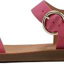 Soda COMPEL KIDS/CHILDREN/GIRLS Casual Open Toe Single Band Fashion Slide Flat Sandal with Adjustable Ankle Strap, Size 4