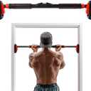 Pull Up Bar: Strength Training Chin up Bar with No Screws - Adjustable 28.7''-39.4'' Width Security Lock Pull-up Bar for Doorway - Max Load 800lbs for Home Gym Upper Body Workout Non-slip Comfort