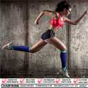 CHARMKING Compression Socks for Women & Men Circulation (3 Pairs) 15-20 mmHg is Best Support for Athletic Running Cycling (Large-X-Large, 20 Black/Rose Red/Blue)