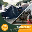 Enzeno Motorcycle Cover 210D Oxford Fabric Motorcycle Covers Waterproof Outdoor Windproof Dustproof Moped Cover with snap Fastener 275x105x125cm Motorcycle tarp Motorbike Cover Black