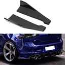 Rear Bumper Skirts Splitters Fins Spoiler Canards Diffuser Universal Side Fin Scratch Black Mudguards Protector - Gloss Black,B
