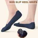 Sofier No Show Socks Womens, Non Slip Low Cut 6 Pairs Thin Silky Dress Footies Liner Invisible Socks Flats Loafers Sneakers 5-9
