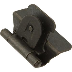 Hickory Hardware P5311-BI Double Demountable Hinge - 170 Opening Face Frame - 1/4 Inch overlay Self-Closing Feature - Easy Installation Cabinet Screwless Mounting Black Iron Finish 1 Pair
