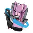 Evenflo Gold Revolve360 Extend All-in-One Rotational Car Seat with SensorSafe (Opal Pink)