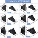 BENECREAT 36Pcs 6 Sizes Triangle Protector Translucent Plastic Corner Guards Covers Proofing Edge Protector for Picture Frame Mirror Ceramic Glass Transparent Protection, Black
