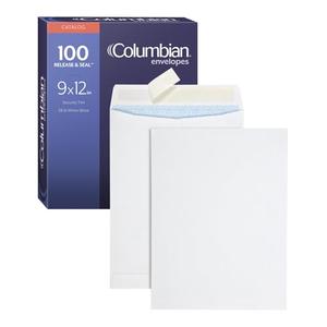 Columbian 9 x 12 Catalog Envelopes, Self Seal Closure, 28 lb White Wove, for Mailing Flat Letter Size Documents, 100 Per Box (COLO342)