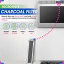 Microwave Charcoal Filter 11.02 x 2.52 for JX81D WB02X10943 GE Microwave Filter Replacement - This Carbon Filter Freshens and Filters Kitchen Air Entering the Over-the-Range Oven Vent Fan (2-Pack)