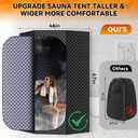 Durable and Portable pentagonal (46 x46 x67) Home Sauna Tent, Equipped with a Quick Heating steam Room, Remote Control, Folding Chairs, and Floor mats, Suitable for Indoor and Outdoor Relaxation