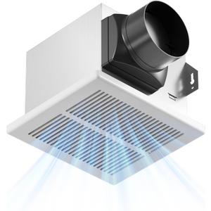 Amico Bathroom Exhaust Fan, 1.5 Sones, 110 CFM, Low Noise, Ceiling Mounted Retrofit Ventilation Fans, 4 Inch Duct, No Attic Access Needed- UL Certified