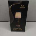 MEIXISUE Cordless Rechargeable LED Table Lamp with Dimmer,Nightstand Lamp with USB Port,Antique Brass Portables Outdoor Lamp, Battery Operated Lamp for Patio Bedroom Bedside Balcony Camping Bar RV