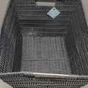 Whitmor Rattique Storage Tote Grey