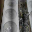 VONLUCE Sputnik Ceiling Light Fixture, 6-Light Modern Sputnik Chandelier with Frosted Glass Shades, ETL Listed Globe Chandelier for Living Room Bedroom Dining Room, Bubble Glass Pendant Light, Gold