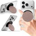 ORNARTO Vortuxe for MagSafe Phone Grip with Kickstand, Soft Liquid Silicone Finger Loop Grip, Phone Ring Holder for Back of Phone, Premium Build & Comfy Touch, Latte