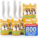 Lint Roller, 800-Sheet Extra Sticky Rollers for Pet Hair, 4 Handles, Value Pack for Dogs, Cats, Clothes, Carpet, Furniture