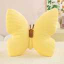 PEACH CAT Butterfly Pillow Decorative Butterfly Shaped Throw Pillows 15.7" x 15.7" Cute Plush Cushion Decor for Bedroom Living Room Sofa Couch Yellow