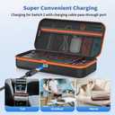 2 x FASTSNAIL [Charge Inside Carrying Case for Nintendo Switch 2 2025 / Switch 1/ Switch OLED, PP Hard Shell Travel Case for Switch 2 Accessories, 9 Game Card Slots, for Sega Master System Games