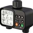 2 Zone Sprinkler Timer for Garden Hose, 8 Programmable Hose Water Timer with Auto Rain Delay, 3.3“ Large LCD Display Digital Irrigation System for Plant, Yard, Lawns, Outdoor