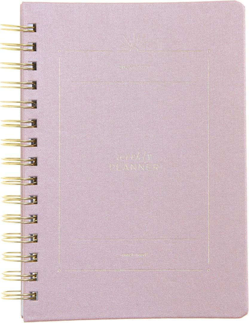 Russell+Hazel 2025-2026 Weekly Planner, Blush Bookcloth, Compact | Plan July 2025 to June 2026 in a compact blush bookcloth planner. Includes 3 bonus months for academic or personal use.
