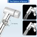 uxcell Handheld Toilet Bidet Sprayer for Toilet, Bidet Attachment Bidet Toilet Sprayer Head Adjustable Water Pressure Control Hand Sprayer Kit for Bathroom Toilet