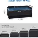 1.5 inch Furniture Risers, Rectangle Adjustable Risers Blocks for Bed Sofa Table and Couch Lifting,Heavy Duty Support Up to 1,300 Lbs (4 Pack-Black)