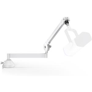 InnoGear Low Profile Mic Arm, 360 Rotatable Microphone Boom Arm Mic Stand for Fifine AM8 K669B Blue Yeti HyperX QuadCast SoloCast AT2020, with Mic Clip 3/8" to 5/8", 3/8" to 1/4" Adapter, White