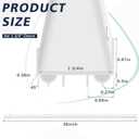 Lineshading 2 Sets Door Sweep Plastic PVC 1 3/4" x 36" Slide on Bottom Exterior Door Seal Strip for Weather Stripping Draft Stopper (White)
