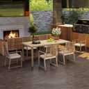Aluminum Outdoor Patio Dining Chairs - Wicker Ratten Chair, Ergonomic Backrest Design, Detachable Seat Cushion, Soft and Breathable, Garden, Porch, Light Brown, Set of 2