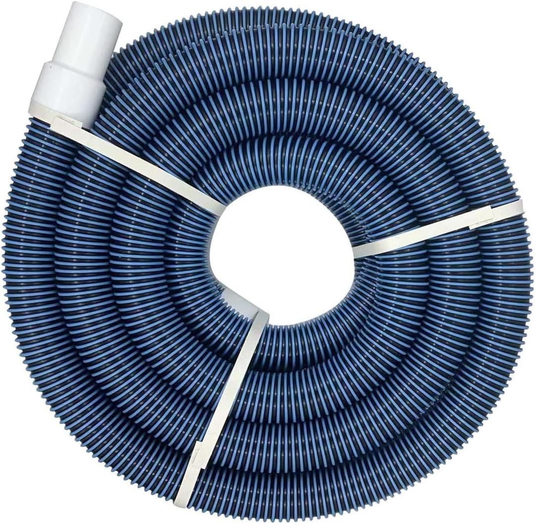 36 Foot Pool Vacuum Hose With Swivel Cuff 1-1/2" for Above Ground and Inground Pools Heavy Duty Manual Swimming Pool Cleaner Hose