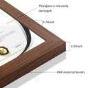 YESKAY 8.5x11 Picture Frame 3 Pack,Brown Wooden Frame with Tempered Glass,Display Pictures 6x8 with Mat or 8.5 x 11 Without Mat,8.5 by 11 Photo Frame for Wall or Tabletop
