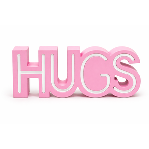 Holiday Home LED Neon Table Sign Hugs - Pink, 1 ct