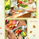 Kids Outdoor Mud Kitchen with Plant Growing Kit, Wooden Play Kitchen with Water Sink, 45