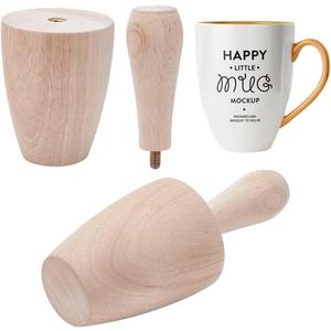 BENECREAT 7.8 x 3.2 inch Cup Pottery Mold, Wood Cup Pottery Mold, Pottery Shaping Tool for DIY Pottery Cup Ceramic Cup Mug Vase Art Making