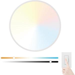 20 Inch Large LED Flush Mount Ceiling Light Fixture,45W,4600LM,3000K/4000K/6000K CCT Selectable,0.9 inch Super Slim Round Ceiling Light for Bedroom,Hallway,Kitchen (Dimmable White 1PK)