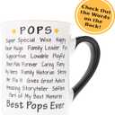 Cottage Creek Coffee Cup | 16oz I Love My Pops Ceramic Coffee Mug | Extra Large Mens Mug for Home Decor, Kitchen & Desk | Gifts for Men, Grandpa, Dad, Papaw, Papa