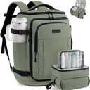 LOVEVOOK Travel Backpack for Women & Men, 40L TSA Approved Carry On Backpack with 3 Packing Cubes, Waterproof Weekender Overnight Bag for 2-4 Day Trips, Business & Travel Essentials, Slate Green-Black