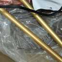 EDISHINE 68" Arc Floor Lamp with Table, Vintage Standing Lamp for Living Room with Tray, Height Adjustable, 5 Color Temperatures LED Bulb Included, Beige Shade, for Bedroom Office, Wood Grain