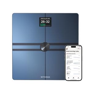WITHINGS Body Comp - Scale for Body Weight and Complete Body Analysis, Wi-Fi & Bluetooth, Baby Digital Scale, Accurate Visceral Fat, Heart Health, Scales Compatible with Apple