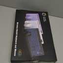 Trueque Wireless Keyboard and Mouse Combo with 7 Colored Backlits, Wrist Rest, Rechargeable Ergonomic Keyboard with Phone Holder, Silent Lighted Full Size Combo for Windows, PC, Laptop (Cloud White)