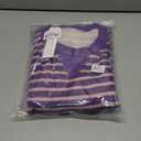Darong Women Striped Oversized Sweatshirt Long Sleeve Crew Neck Shirt 2024 Fall Pullover Top Trendy Preppy Clothes 9071 Deep Purple Pink M