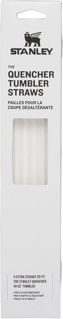 Stanley Quencher Tumbler Straws | Reusable Replacement Straws for Tumbler with Handle | Stainless Steel Drinking Cup Accessory | BPA-Free (Clear)