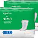 Amazon Basics Men's Incontinence Guards, Maximum Absorbency, 104 Count, (2 Packs of 52)