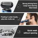 Pack of 2 Series 5 Series 6 53B Shaver Replacement Head Compatible with Braun S5 S6 Razors, Compatible with Braun S5 Replacement Head, for Series 5(New Gens) Razor 5020s, 5049cs, 6020s, 6072cc, 6090cc Etc