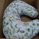 Boppy Nursing Pillow - Firm, Ergonomic U-Shaped Bottle and Breastfeeding Pillow with High Lift for Comfort and Support, Spacious Surface - Green Sage Leaf