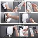 TAILI Shower Mirror Fogless for Shaving, Anti Fog Shaving Mirror with Razor Holder NO-Drilling,Removable,Shatterproof & Waterproof,Wall Mounted Bathroom Accessories with Powerful Suction(White)