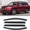 Window Rain Guards for 2013-2021 Nissan Pathfinder, Window Visor Guard Vent Wind Shade Deflector Rain Shield Protector Sun Visor for 13-21 Pathfinder 2015 2016 2017 2018 2019 2020, Outside-Mount, 4PCS