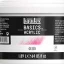 Liquitex BASICS Gesso Surface Prep Medium, 1.89L (64-oz) Tub, White