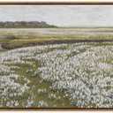 InSimSea Framed Canvas Wall Art Vintage Decor, Classical Grassland Paintings Large Wall Art, Meadow Full of Flowers Wall Hanging Decor for Living Room Farmhouse Bathroom, 20"x30" (Halligblte)