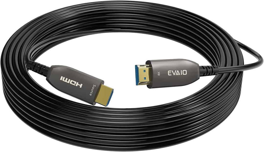 8K Fiber Optic HDMI Cable 100 FT, HDMI 2.1, 48Gbps, eARC, 8K@60Hz, 4K@120Hz, Compatible with RTX 3080/3090, Xbox Series X, PS5 etc