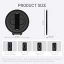 Grat 4 for Magsafe Magnetic Phone Grip Stand, 360° Rotatable Elastic Strap Loop, Detachable Ultra-Thin Aluminum Ring Kickstand Compatible with iPhone 17 Pro Max Air 16 15 14 13 12, Black
