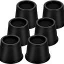 6 Pack Black Bed Risers 4 Inch Heavy Duty, Round Furniture Risers for Bed Desk Leg Table Sofa Couch, Support up to 3300 Lbs
